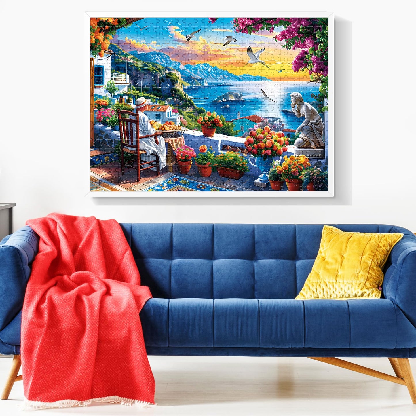 500 Piece Puzzles for Adults, seafront Jigsaw Puzzle, Nature Landscape Jigsaw Puzzle, Creative Games and Holiday Party Gifts, Fun and Challenging Family Games 20.5×15 in