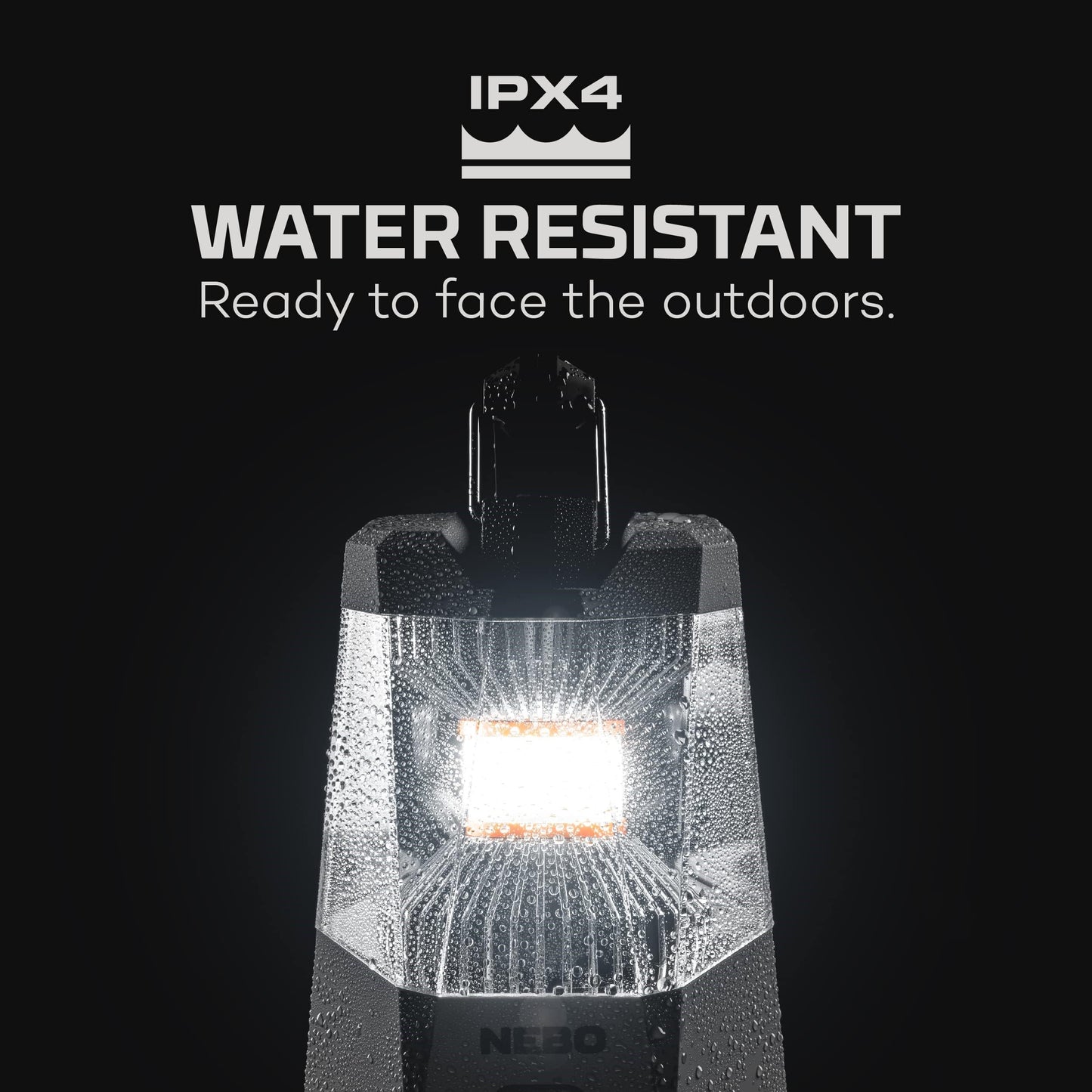 NEBO Galileo Lantern - 1000 Lumens, Rechargeable, Durable, Water-Resistant, Aluminum, Smoke Gray, Model NEB-LTN-0004
