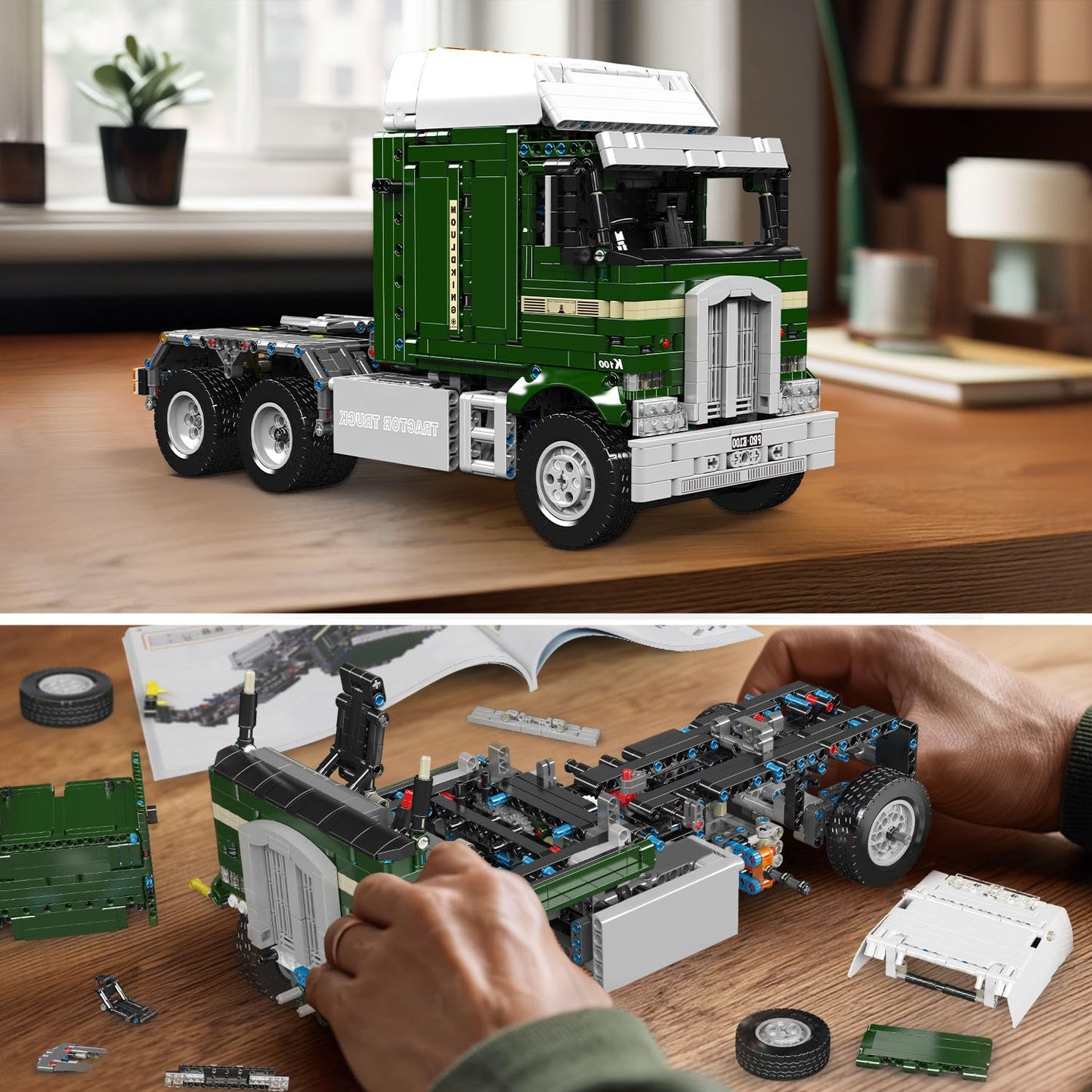Mould King Mobile Truck Construction Toys, APP & RC Control Motorized Semi Trucks Building Blocks Kit, DIY Assembly STEM Car Model for Adults - Perfect for Creative Play and Learning (2181+)