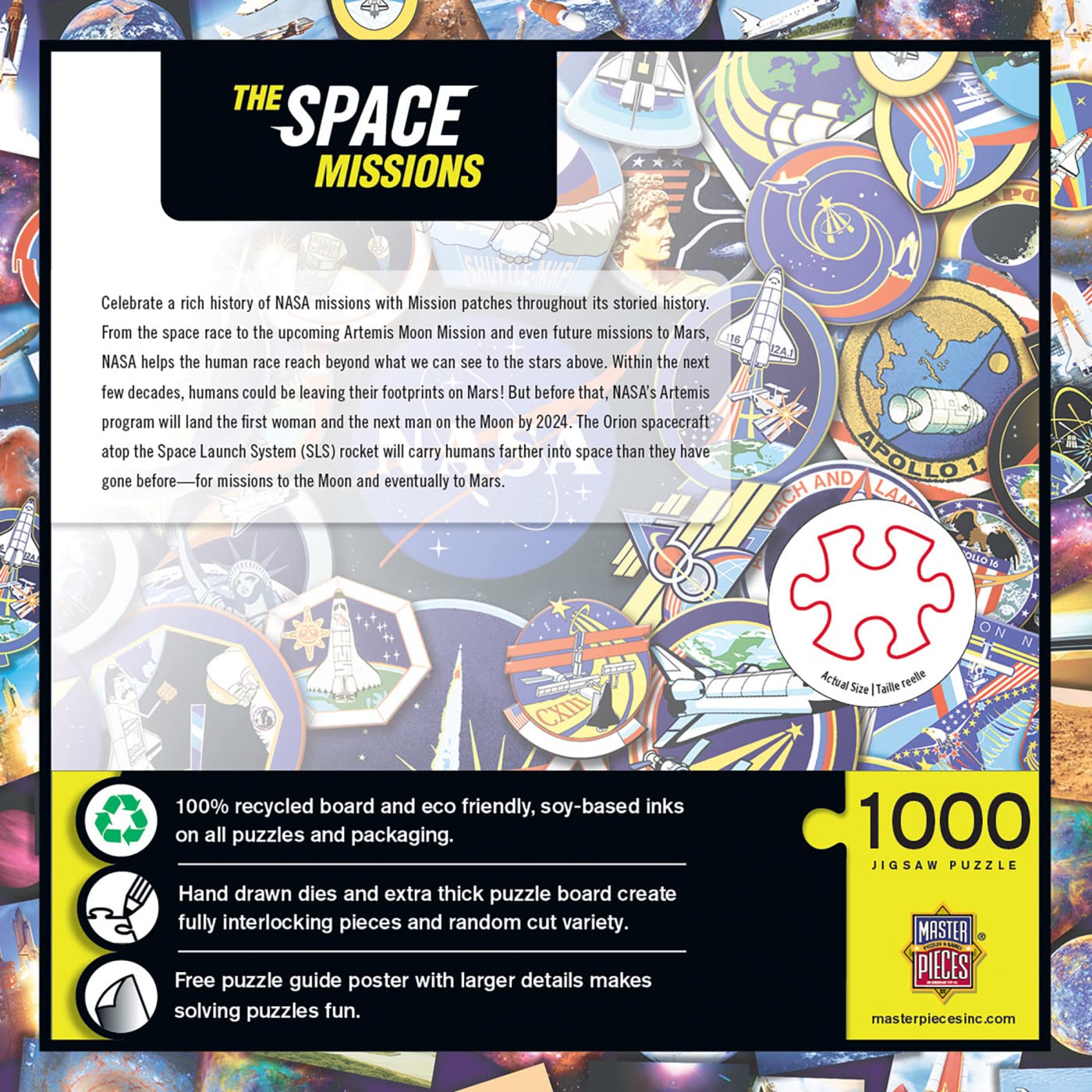 MasterPieces 1000 Piece Jigsaw Puzzle for Adults, Family, Or Youth - The NASA Missions - 19.25"x26.75"