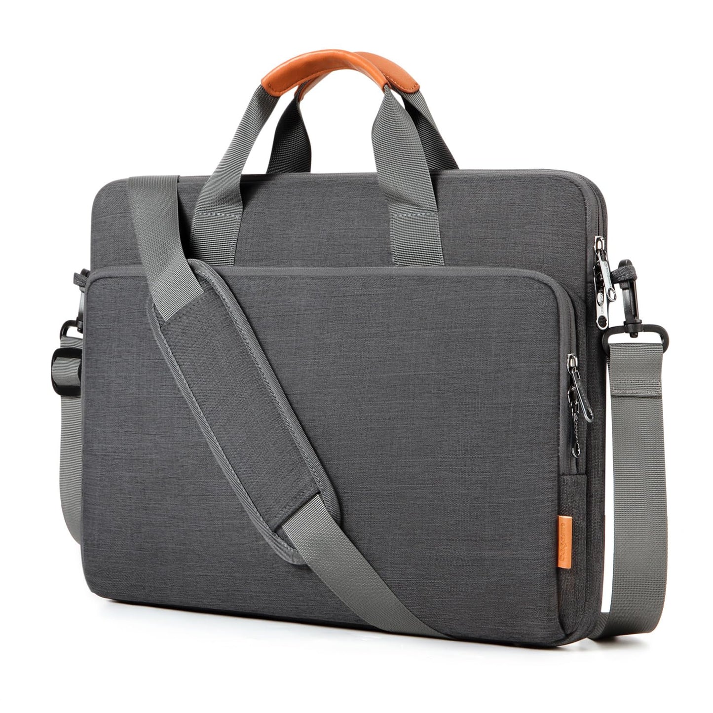 bagasin 17 17.3 18 inch Laptop Computer PC Shoulder Bag Carrying Case, Water-Repellent Fabric Briefcase, Lightweight Toploader, Business Casual or School
