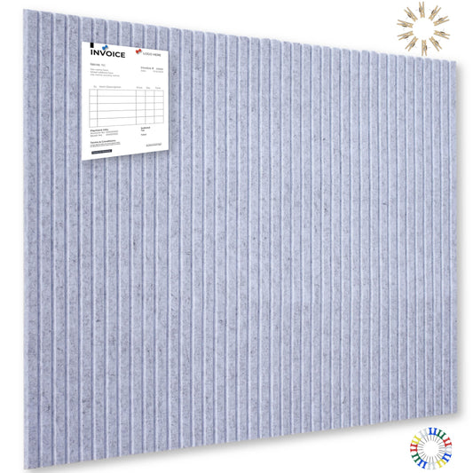 YOUDEFUL Large Cork Board Alternative-12 Pcs Self-Adhesive Felt Bulletin Board Tiles, Felt Pin Board Cork Board Tiles for Home Office Wall Decor, Tack Board 47"x35" (Light Grey