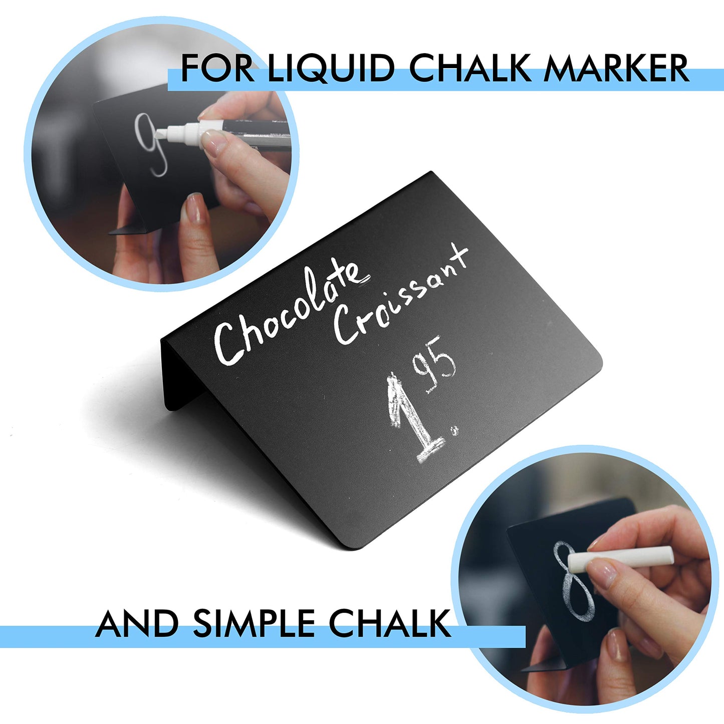 Mini Chalkboards 3 x 4 inches (30 Pack Black)