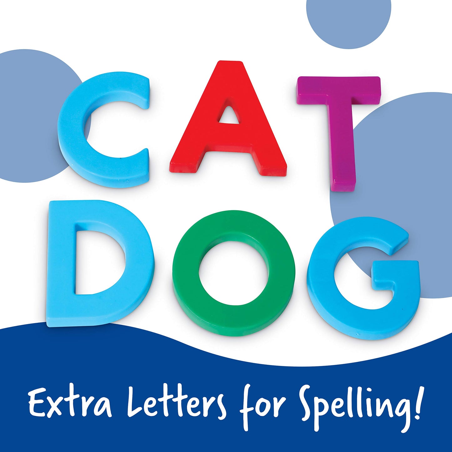 Learning Resources Jumbo Magnetic Uppercase Letters - Magnetic ABC, Alphabet Recognition for Preschoolers, Phonics and Spelling, Classroom, Teach Toddler Reading, Educational Toy, Gifts for Kids