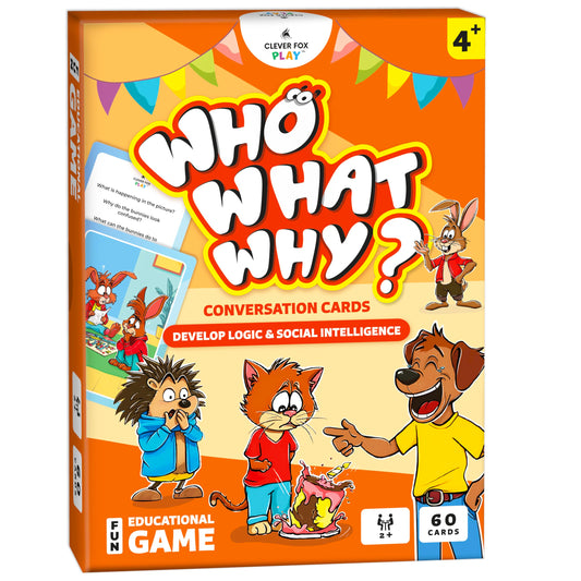 Who What Why Conversation Cards for Kids – Learning Game for Social Skills, Emotional Intelligence & Critical Thinking – Speech Therapy Resources, Sequencing Game & Articulation Materials, Ages 4+