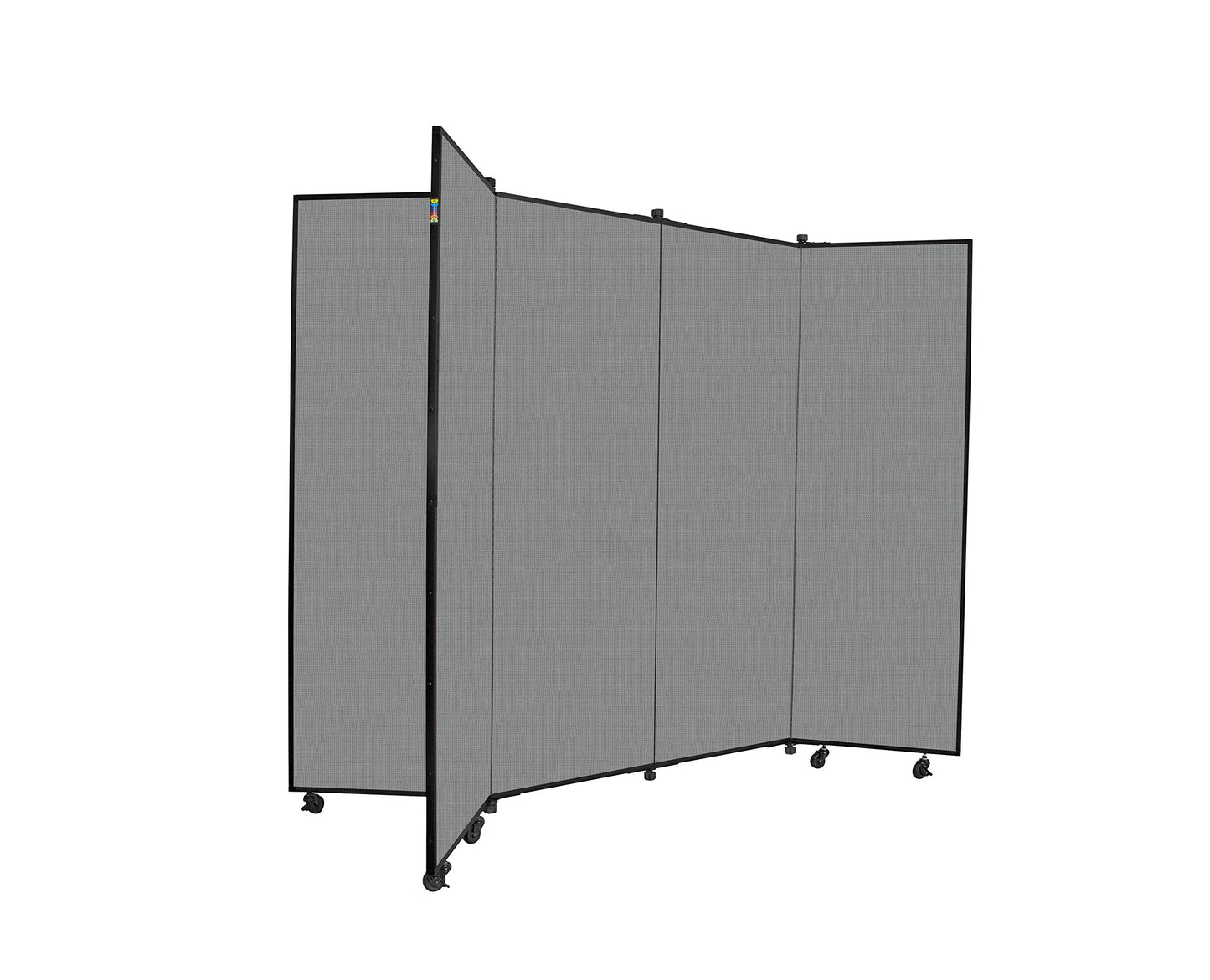 Screenflex Display Towers, Portable Wall Divider Boards for Art Show Partitions, Classroom Panels and Offices - 5'9”H x 3'1”W - 6 Panels - Stone Fabric