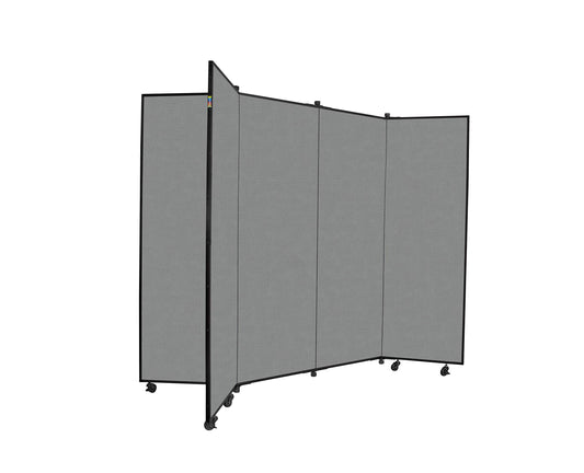 Screenflex Display Towers, Portable Wall Divider Boards for Art Show Partitions, Classroom Panels and Offices - 5'9”H x 3'1”W - 6 Panels - Stone Fabric