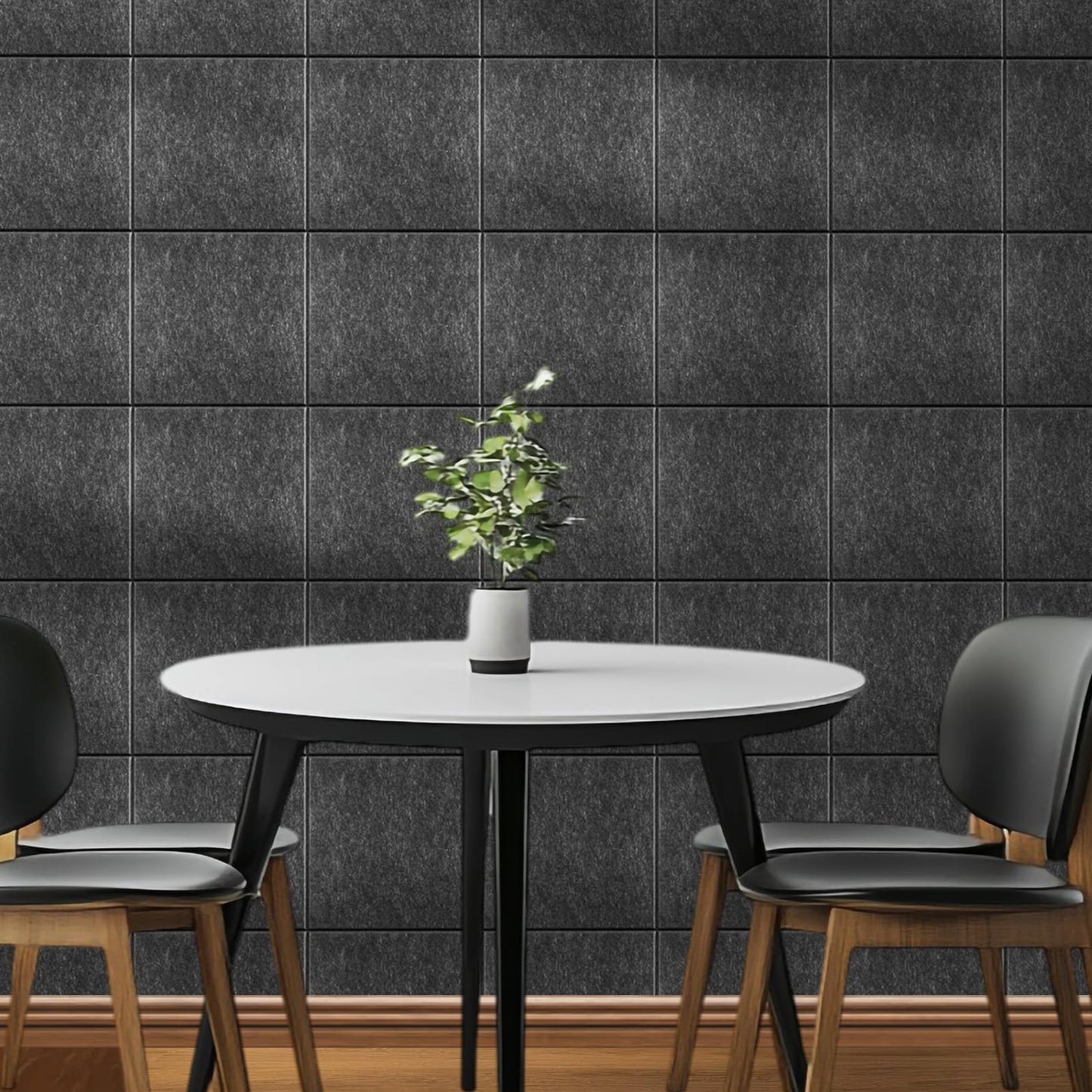 MaxGear Large Cork Board for Wall 36" x 24", Dark Gray Bulletin Board, 6 Pack Felt Wall Tiles with Pushpins, Cork Boards for Office Pin Board Tack Board Cork Boards