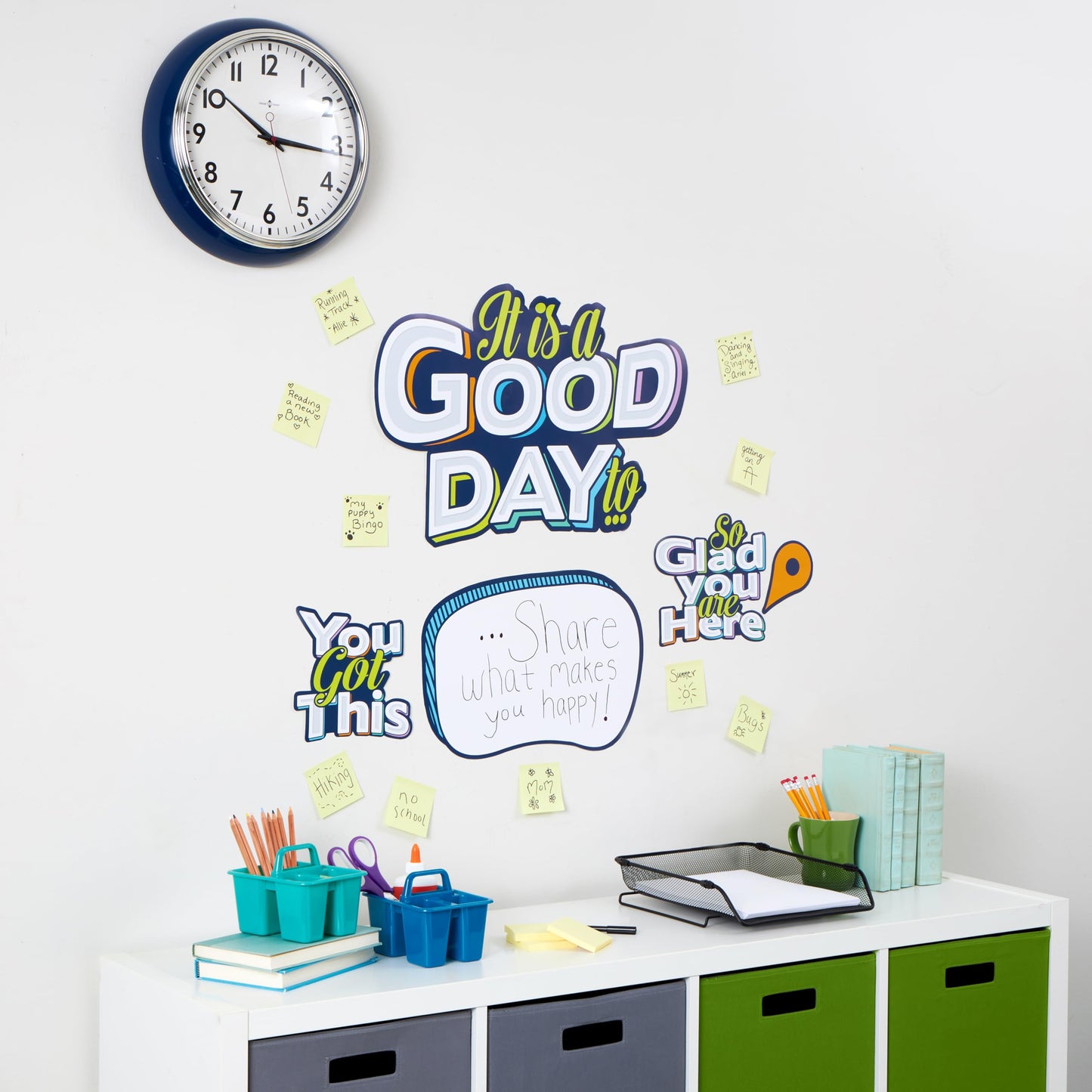 Eureka 661002 It is A Good Day to Interactive Mini Bulletin Board Set with Dry Erase Headliners, Multicolor, 5 Pieces