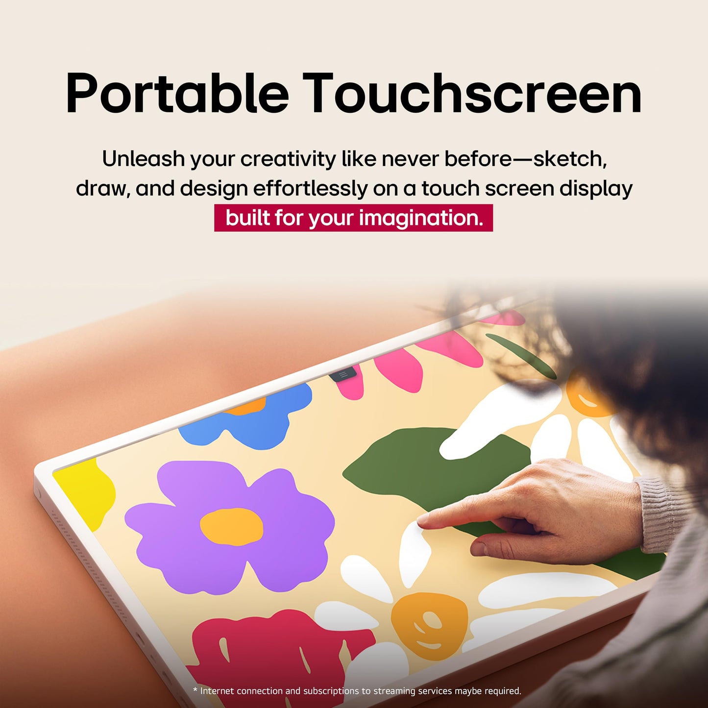 LG 27-Inch StanbyME 2 with Folio Cover, Portable Touch Screen TV, Dolby Vision, HDR10, Filmmaker Mode, Built-in Battery, Full Swivel Rotation (27LX6TYGA, 2025)