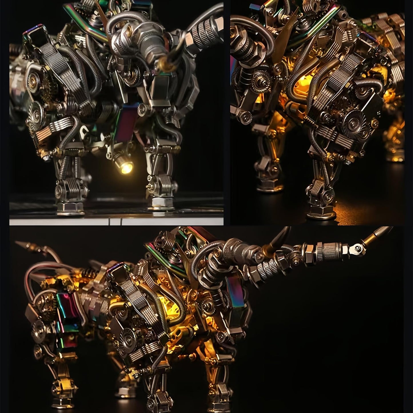 ZUNPINSPACE 3D Metal Puzzle for Adults Bison Model Kits 3D Metal Puzzles Mechanical Bulls Building Blocks Difficult DIY Assembly - High-end Gifts for Men