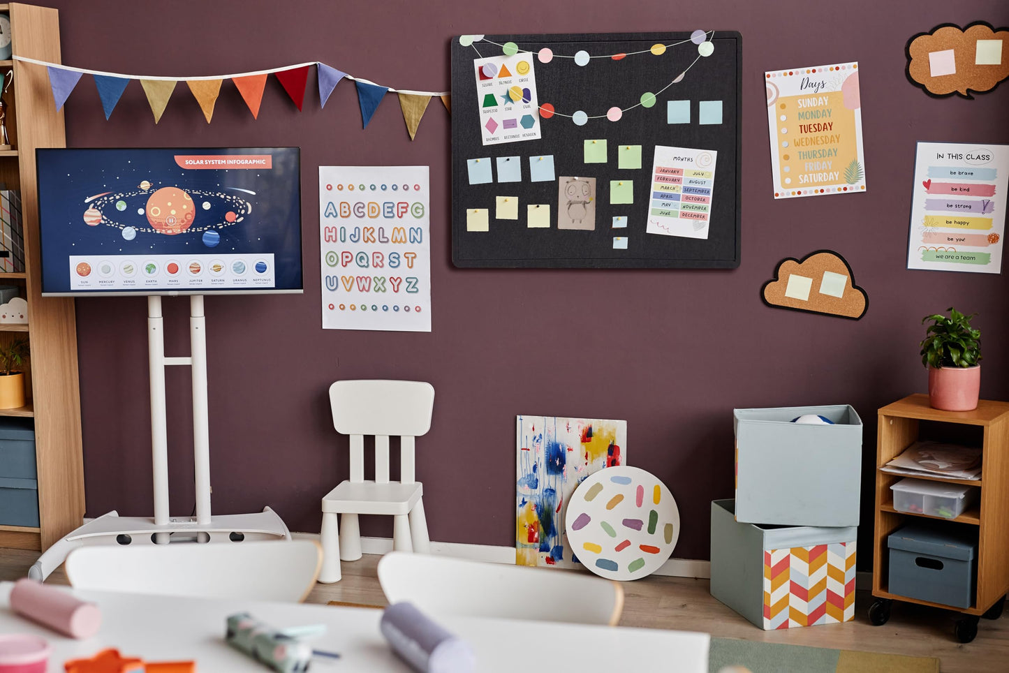 Yunihome Large Bulletin Board - Foldable 36x24 Inches Cork Board Alternative with 20 Push Pins, 3' x 2' Self-Adhesive Felt Bulletin Board for Wall, Home Office Classroom Decor