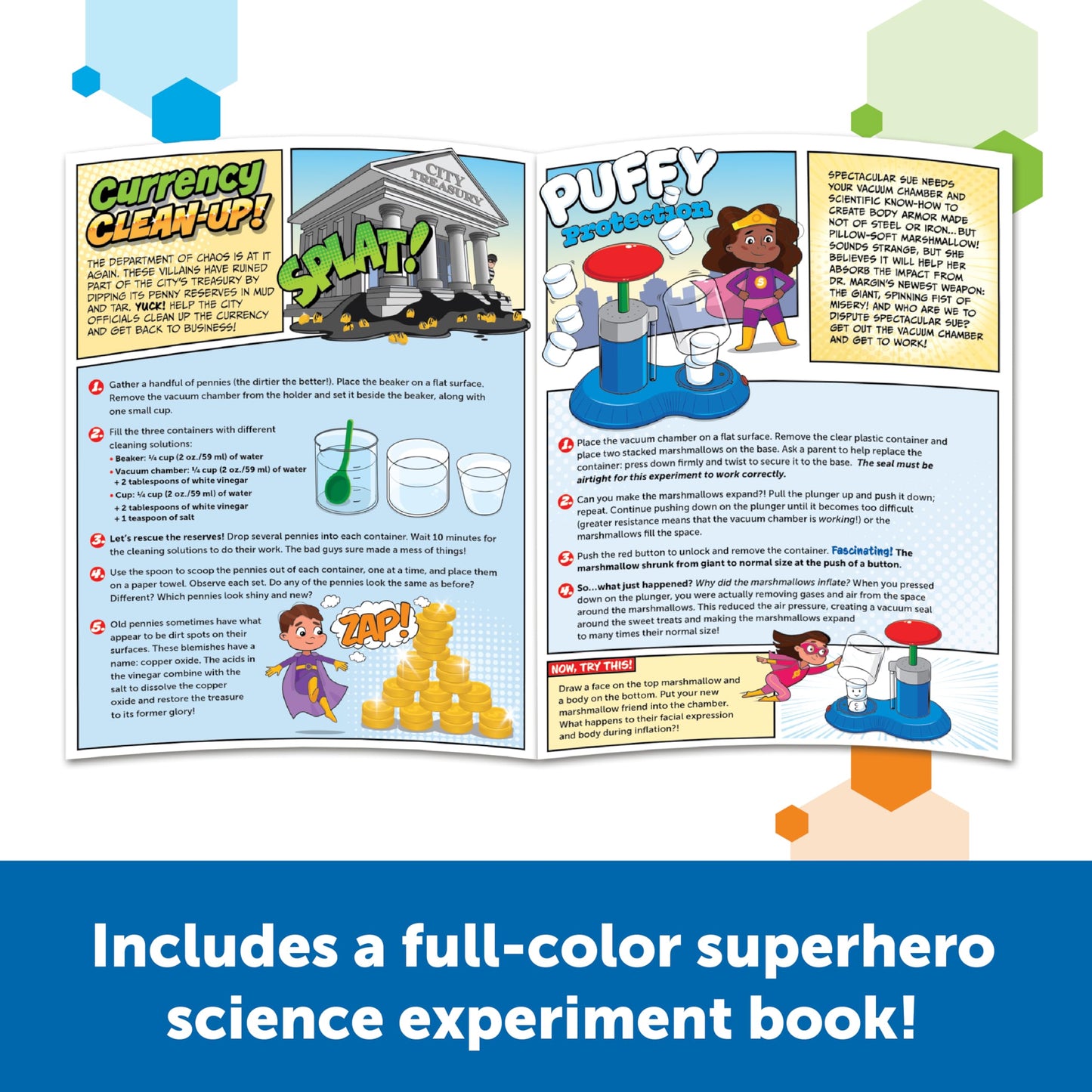 Learning Resources STEM Explorers Superhero Science!, Critical Thinking, Experiments for Kids, Magnets for Boys and Girls, Ages 6+,21 Pieces