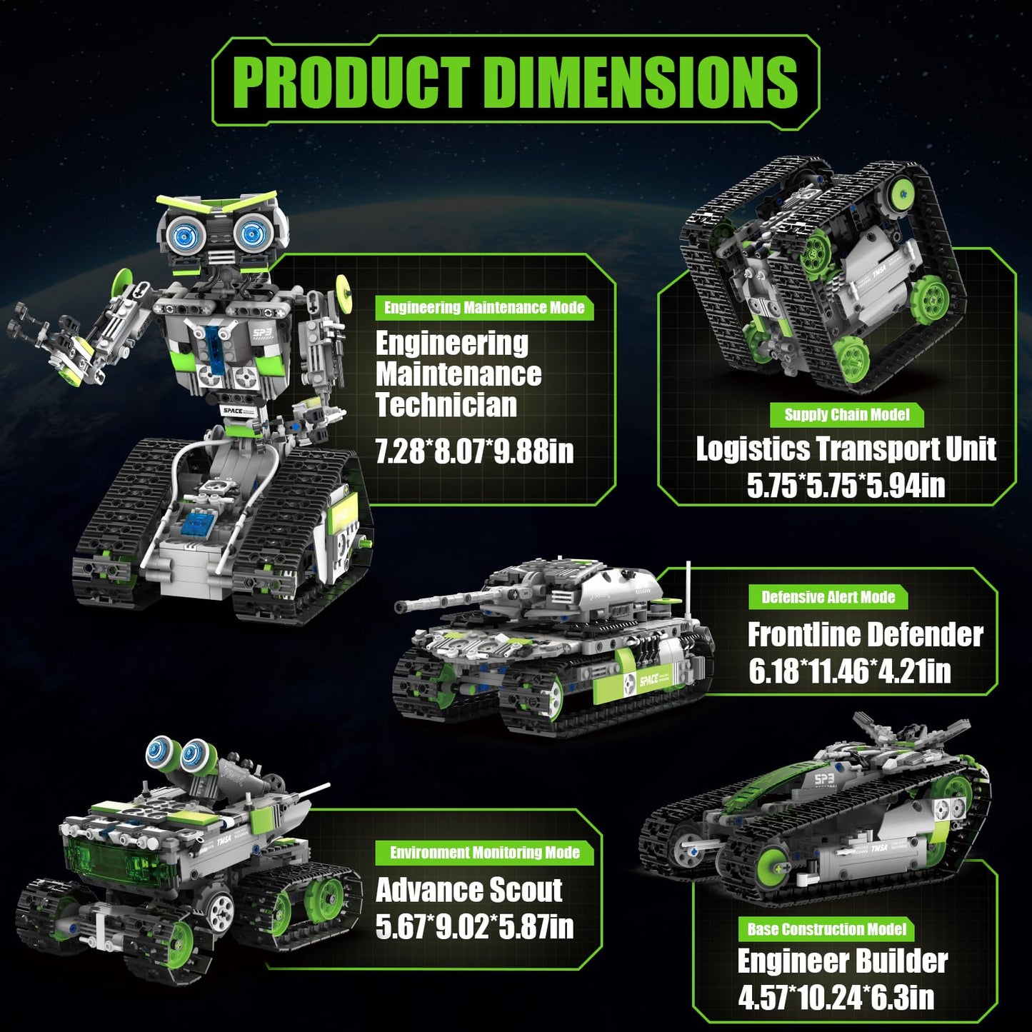 HPROMOT STEM Robot Building Sets for Kids Ages 8-16, 5-in-1 Remote Control and APP Robot Toys, 757 Pcs DIY Building Science Educational Kit, Building Block Birthday Present for Teen Boys and Girls