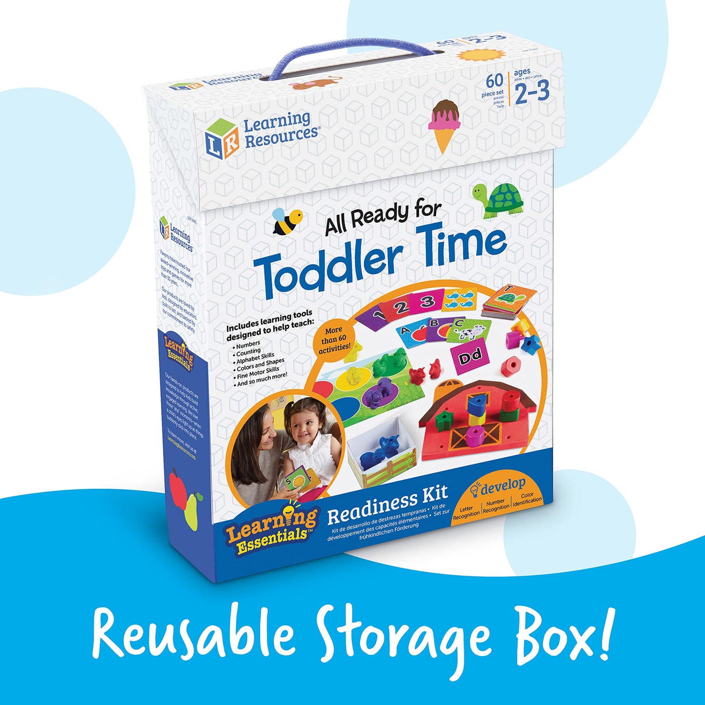 Learning Resources All Ready For Toddler Time Readiness Kit - 22 Pieces, Ages 2+, Back to School, School Preparation Activities, Preschool Games, Classroom Must Haves