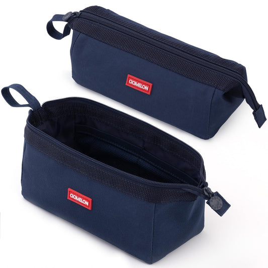 CICIMELON Pencil Case Large Capacity Pencil Pouch Pen Bag for School Teen Girl Boy Men Women (Navy)