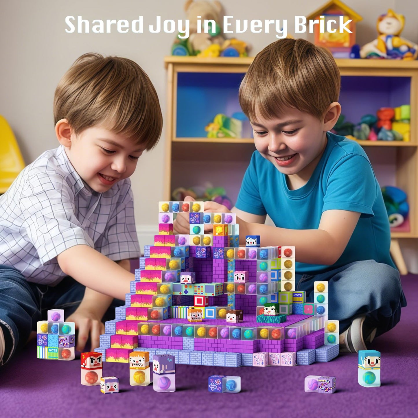 GobiDex 100PCS Magnetic Building Blocks for Kids 3+, Montessori Sensory Toys with Rolling Balls, STEM Educational Gift for Boys and Girls