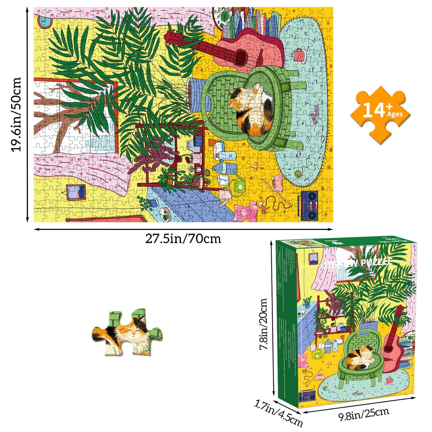 TangMosaic Puzzles for Adults 1000 Pieces, Jigsaw Puzzle for Adults, Fun Challenging Puzzle, Cozy Home Life Puzzles Game, Interlock Perfectly No Dust, Gifts for Easter Mother’s Day