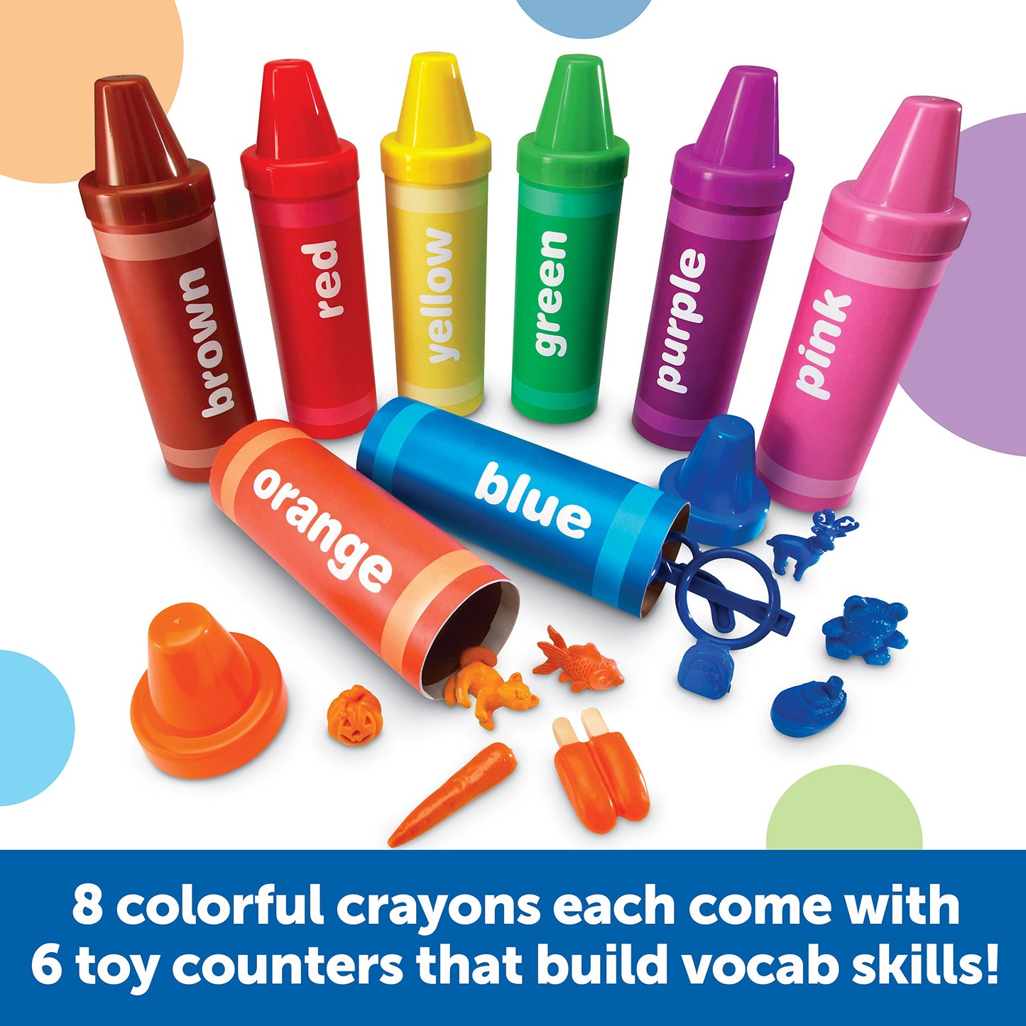 Learning Resources Rainbow Sorting Crayons - Toddler Gifts, Toddler Accessories, Jumbo Stacking Toys, Fine Motor Skills, Classroom And Preschool Activities, Montessori