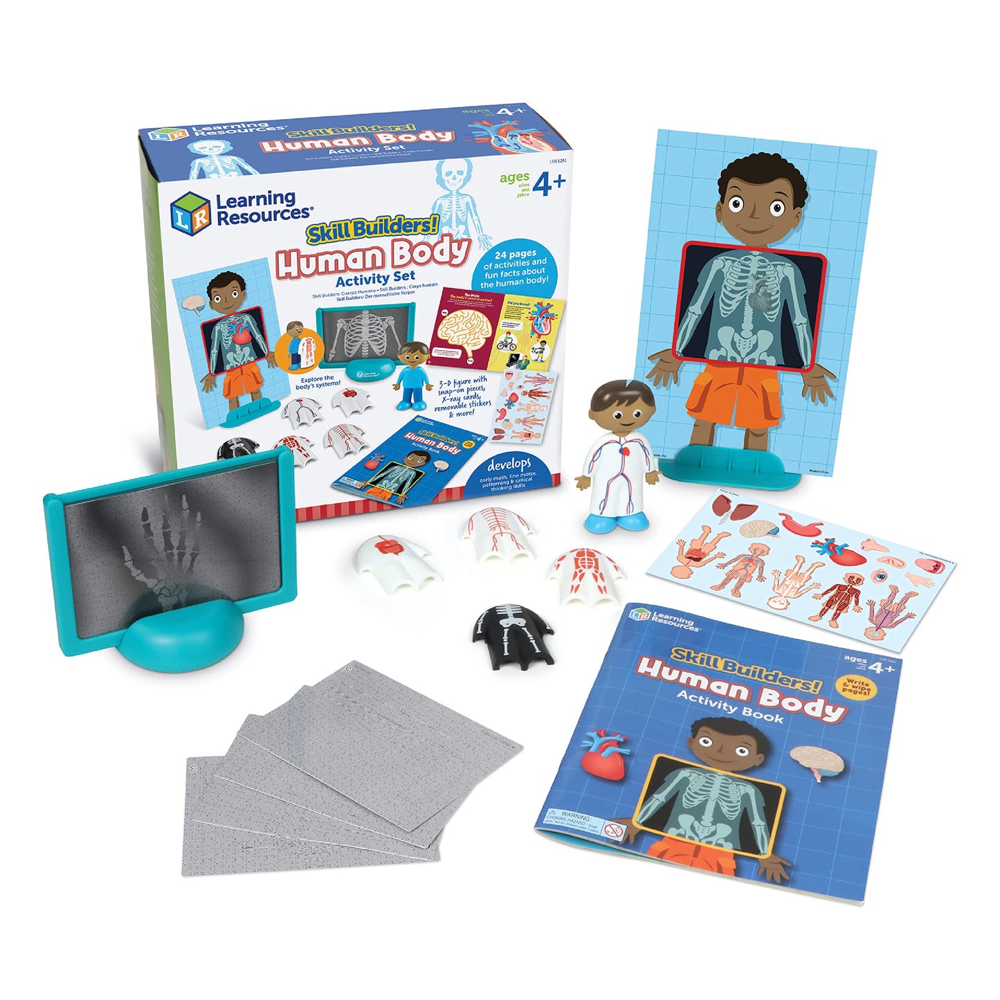 Learning Resources Skill Builders! Human Body Activity Set - Anatomy and Science Classroom Must Haves, STEM Study Tools, Back to School Kits, Homeschool Gifts for Students