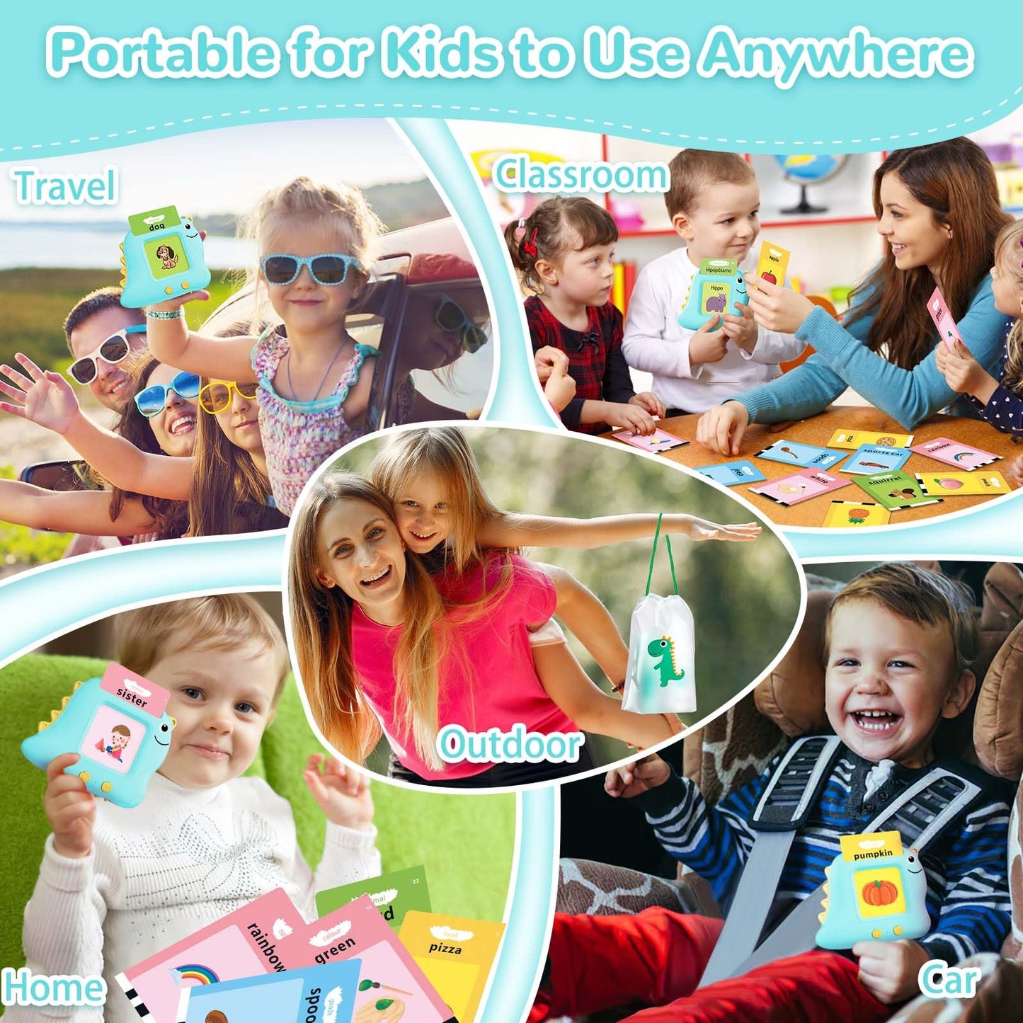 Alotwan Talking Flash Card, Learning Toys for Ages 2-4, Autism Sensory Toys for Toddlers, Speak Montessori for 2+ Year Old, Kids Gift for Boys Girls Birthday Preschool Activity 510 Sight Words