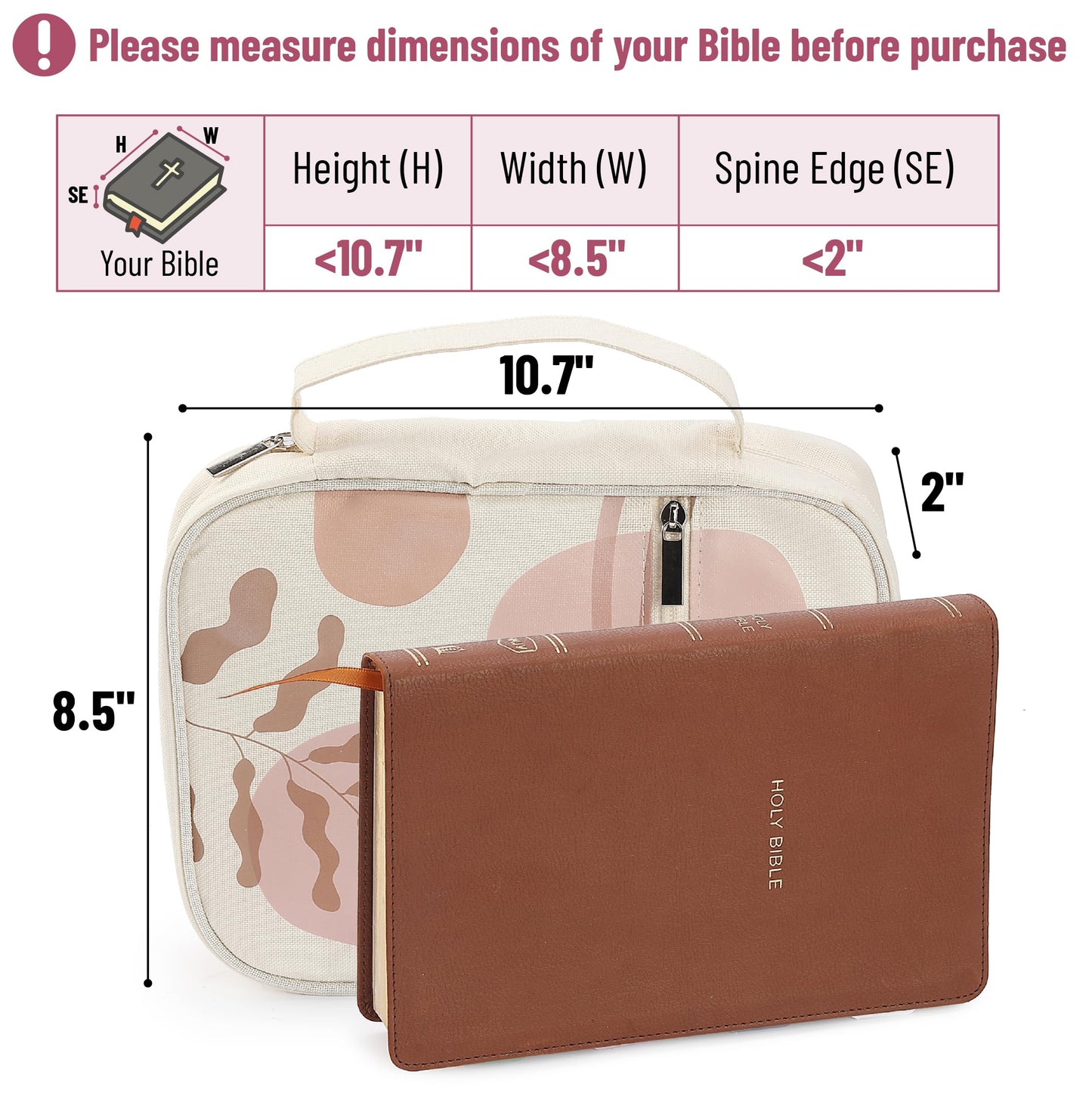 Mr. Pen- Bible Cover Case for Women, Large Bag with Durable Handle, 24-pcs Bible Journaling Kit & Study Supplies with No Bleed Highlighters and Pens, Christian Gift for Women