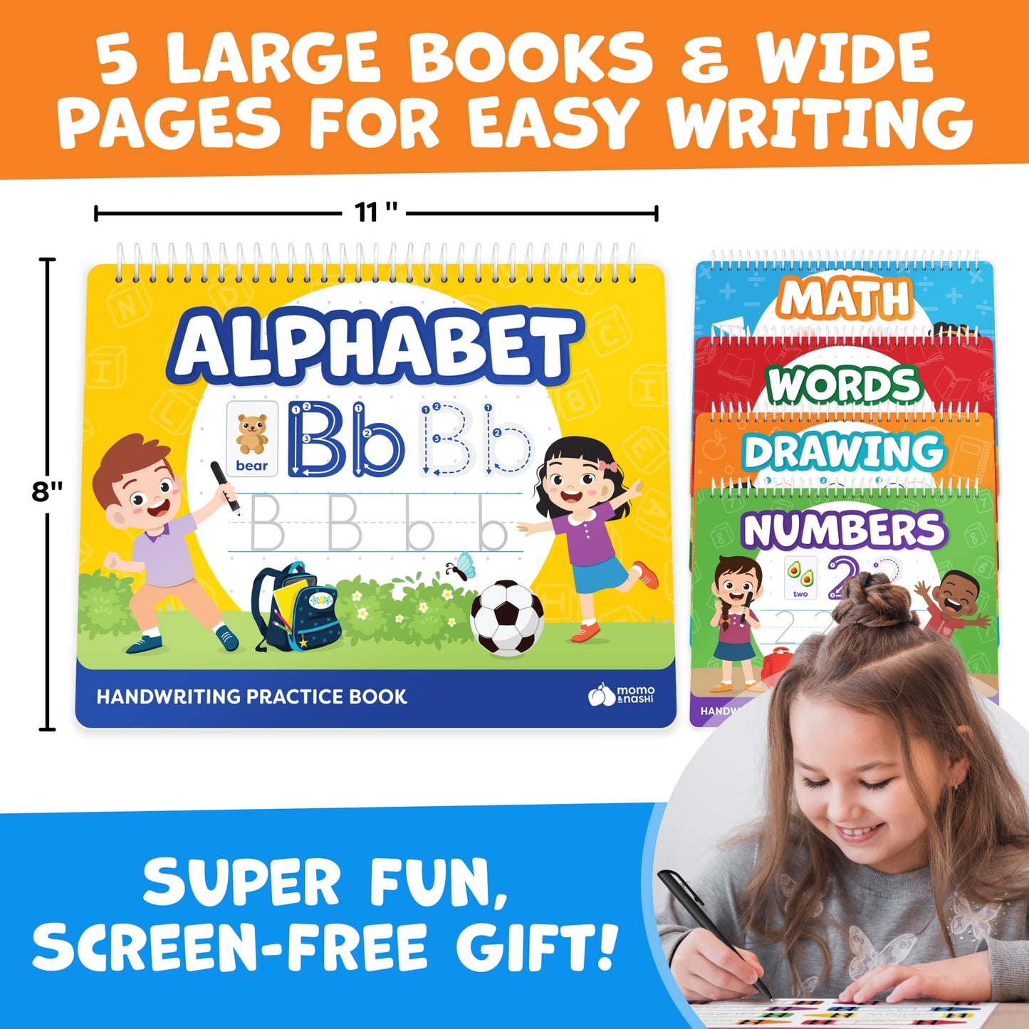 Magic Grooved Writing Practice for Kids - Grooved Writing Books for Kids 3-5, Kindergarten Workbooks Handwriting Practice for Kids 5-7 - Preschool Workbook, Magic Book