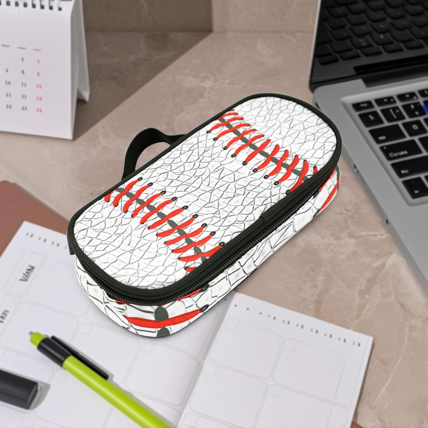 Droerfes Baseball Pencil Case Pencil Pouch Large Capacity Pen Bag School Office Organizer Stationery Storage Box For Girls Boys Teen Kids