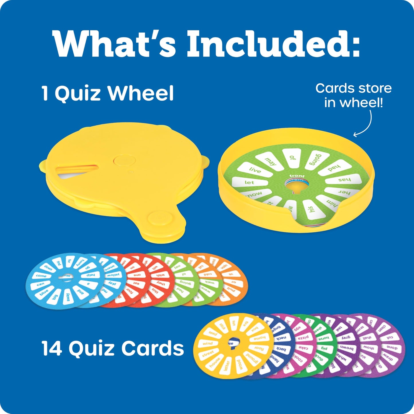 Learning Resources Skill Builders Sight Words Quiz Wheel, Reading Games, Sight Words Flash Cards Kindergarten, Learning Activities, Ages 5 and Up, 16 Pieces