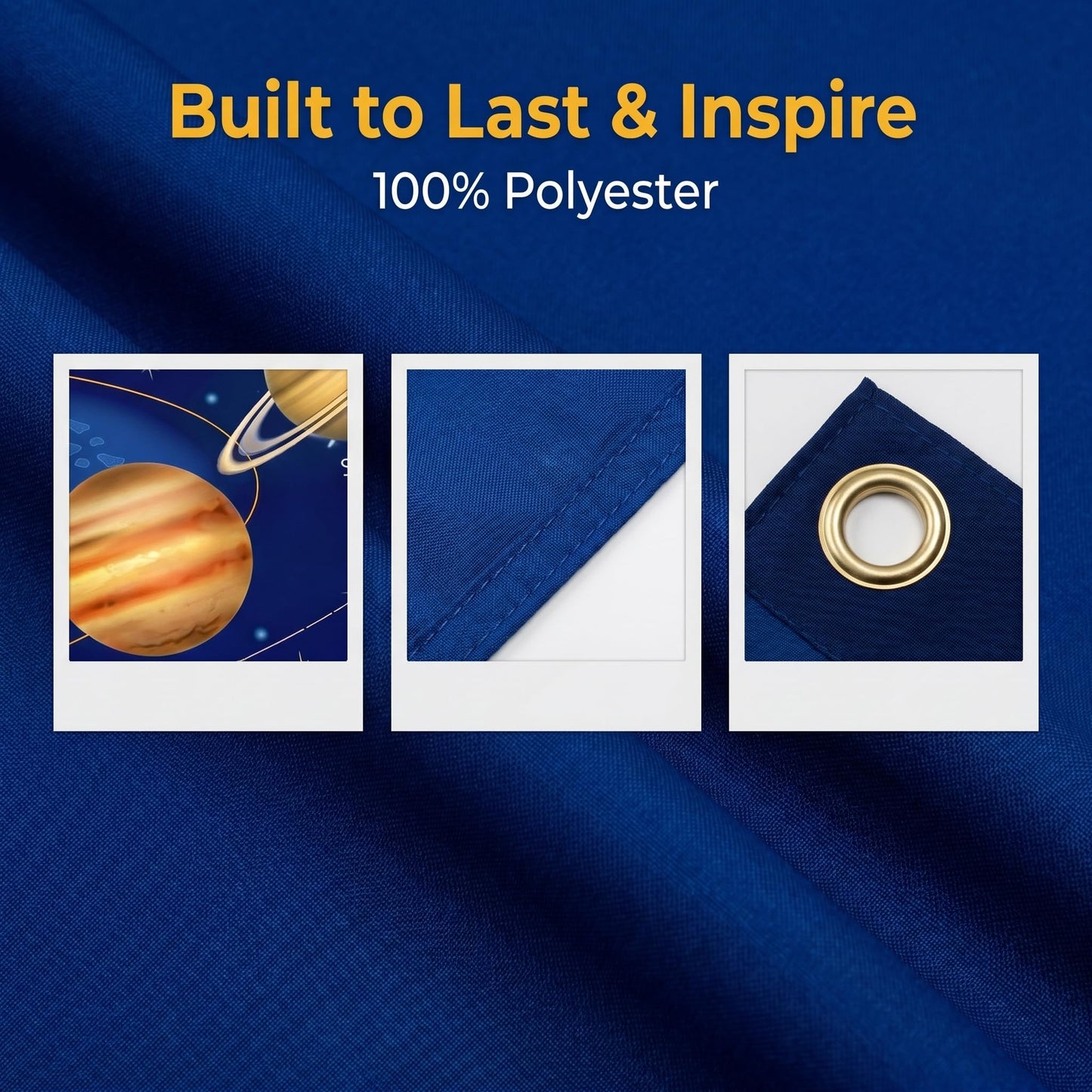 CVDGUFY Space Poster – Solar System Planets Educational Wall Tapestry for Classroom, Kids Room, and Party Decorations – High-Definition Printing, Durable Polyester Fabric, 75x50cm