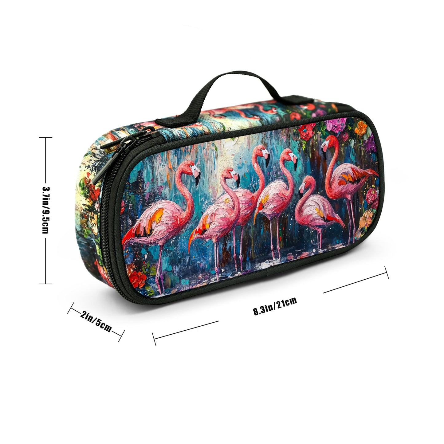 Droerfes Flamingos Pencil Case Pencil Pouch Large Capacity Pen Bag School Office Organizer Stationery Storage Box For Girls Boys Teen Kids