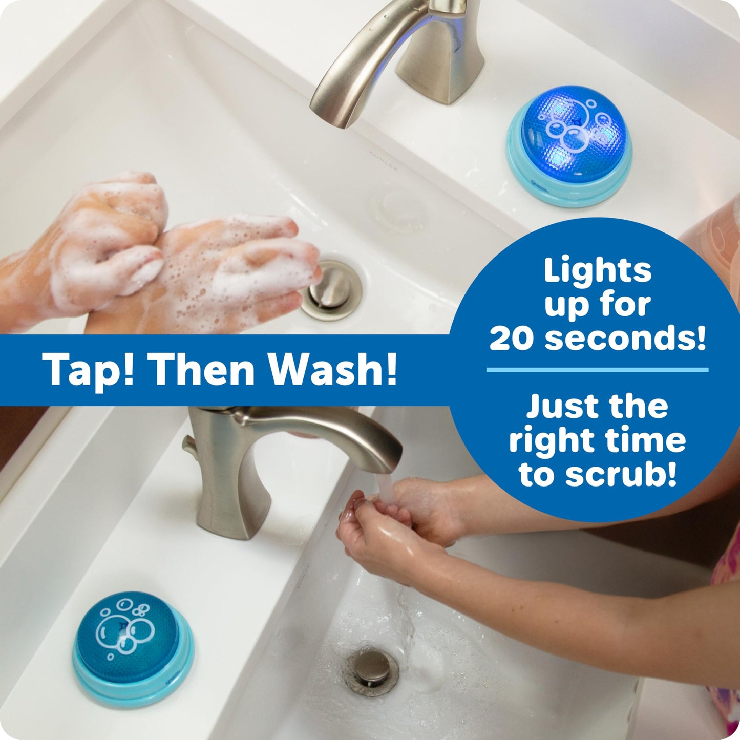 Learning Resources 20 Second Handwashing Timer - Visual Timer for Kids, Classroom Timers for Kids, Visual Timers for Handwashing
