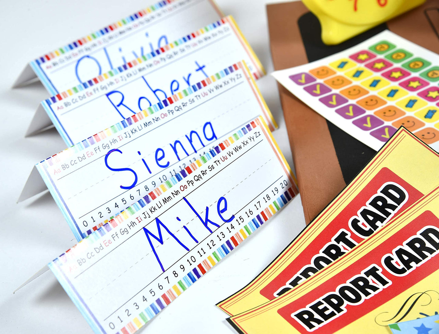 Dr. STEM Toys - Play Teacher Role-Play Set Includes Reusable White Board, Bell, Report Cards, for Home or Classroom, Over 30 Pieces Included, Gift for Kids, Complete Set