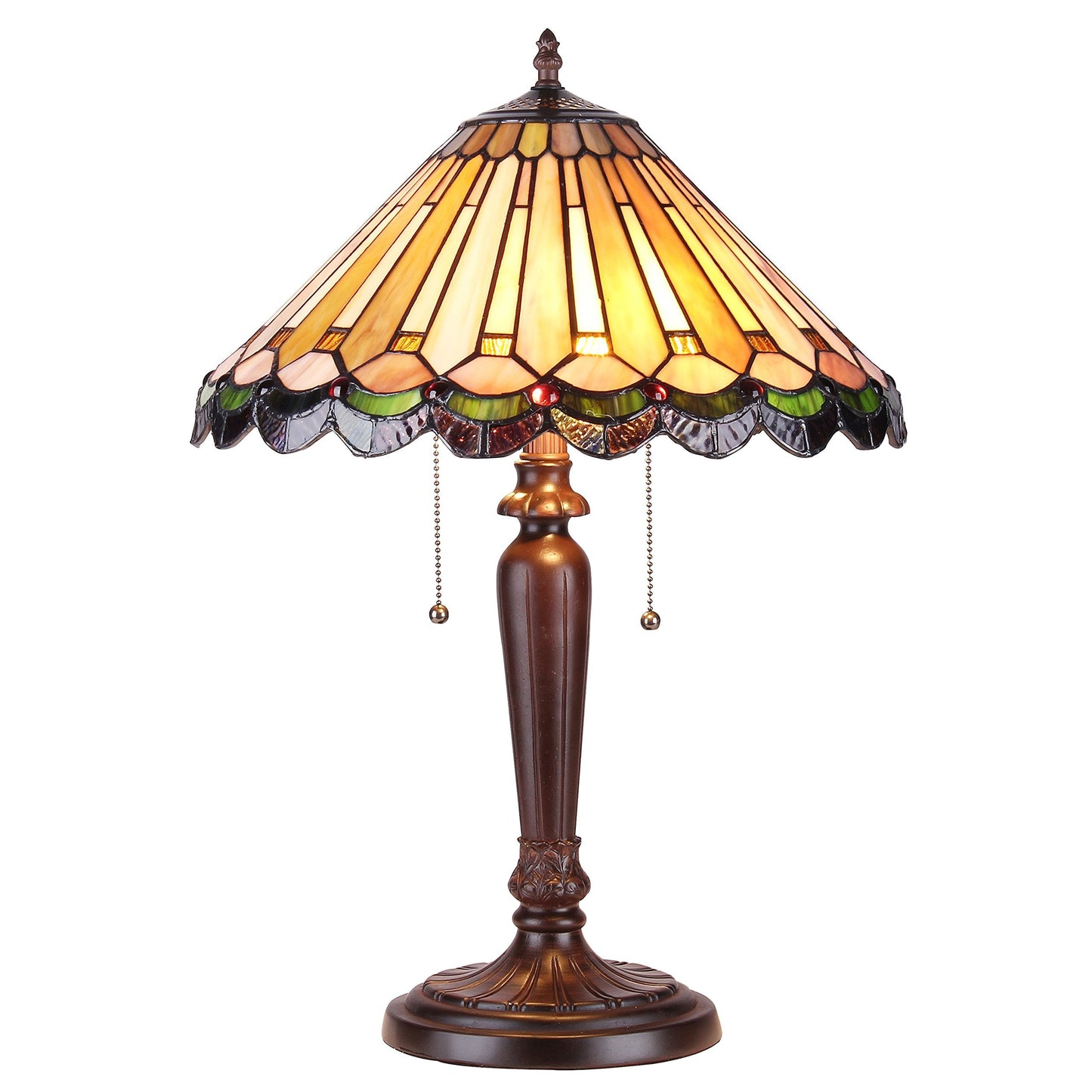 Chloe Inez Table Lamp CH35883GG16-TL2 Glass Multi One Size