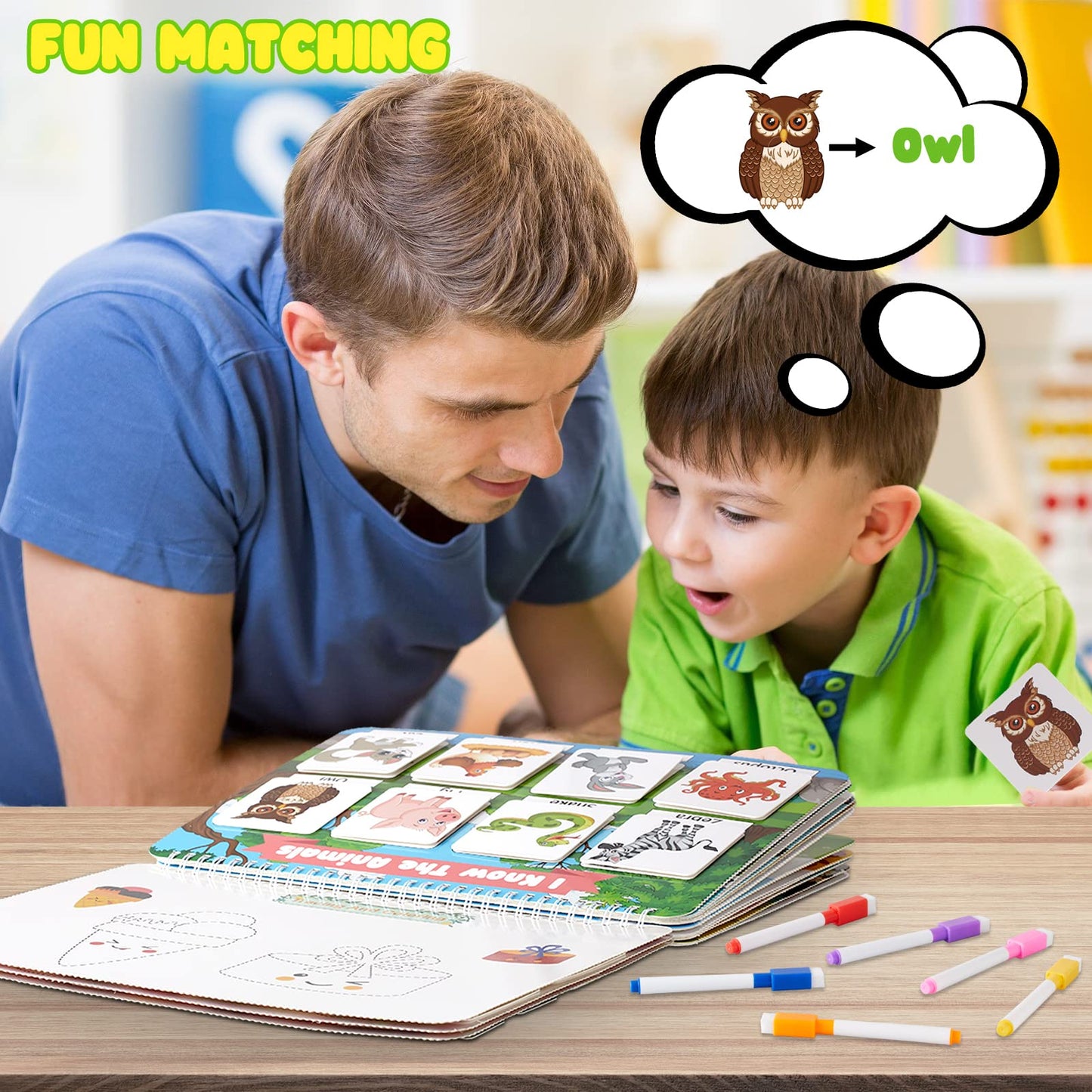 Huijing Toddler Activities Preschool Learning Busy Book - 29 Themes Binder Montessori Toys for Toddlers, Workbook Activity Autism Materials and Tracing Coloring