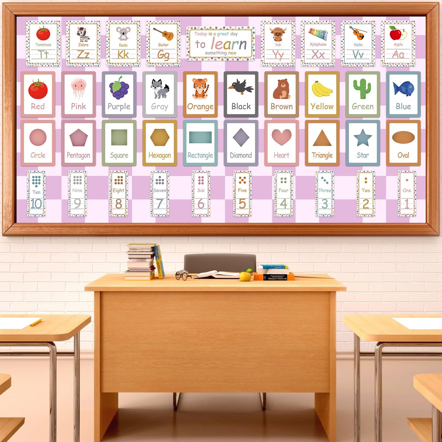 Purple Checked Bulletin Board Paper Roll Retro Pastel Purple Bulletin Board Background Back to School Classroom Decor Poster for Art Craft DIY Project Home Office Girls Party Supplies 17.7in x 20ft