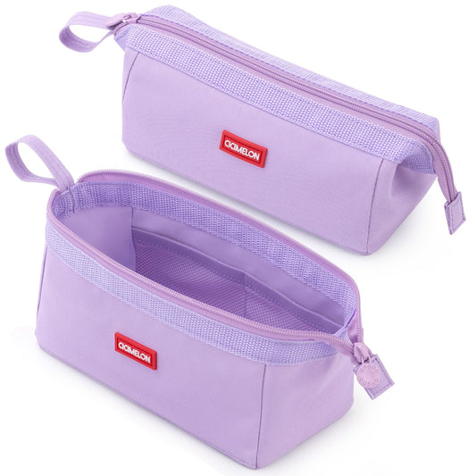 CICIMELON Pencil Case Large Capacity Pouch Pen Bag for School Teen Girl Boy Men Women (Purple)