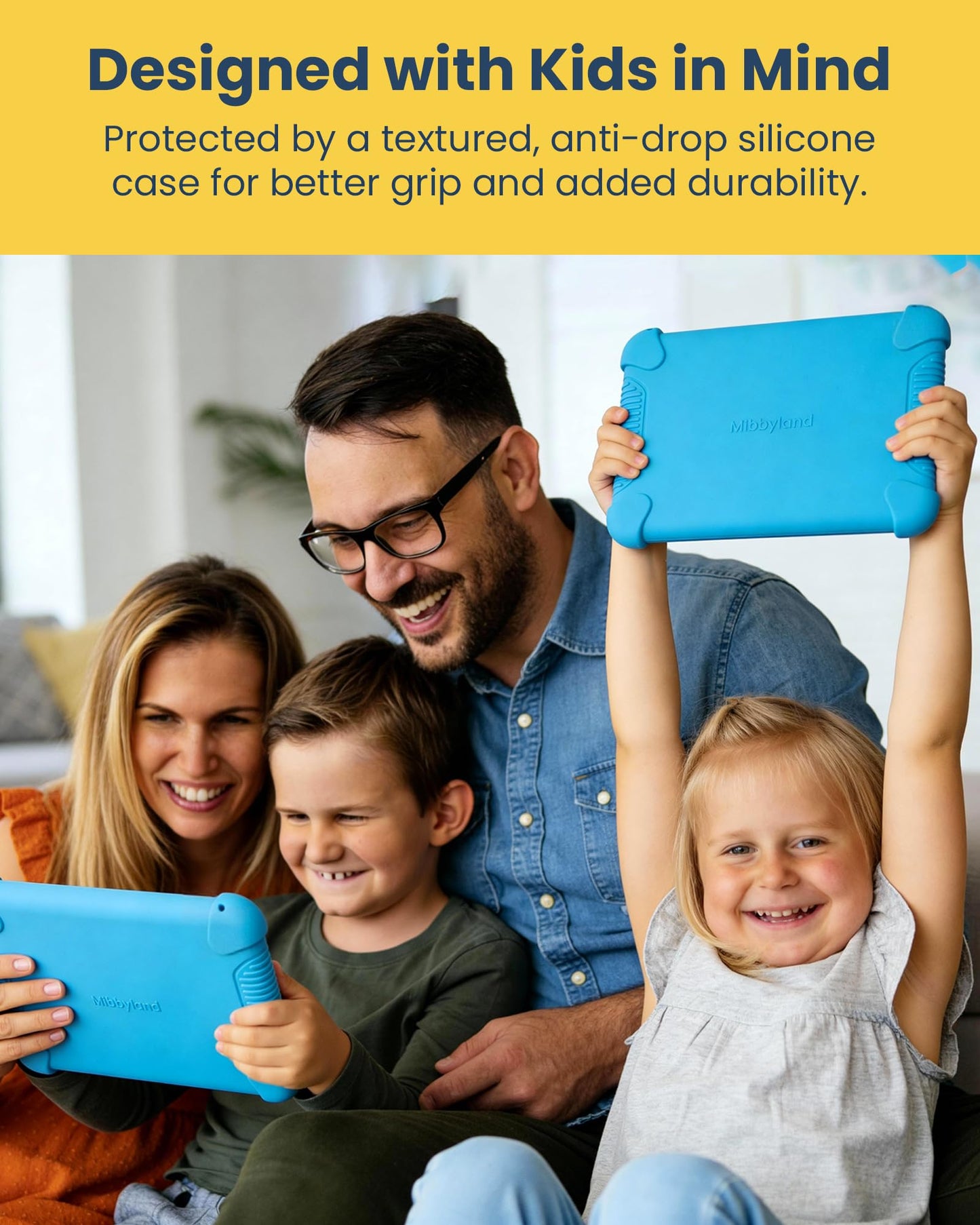 MibbyTalk AAC Device for Autism & Nonverbal Kids and Adults, Communication Tool for Home & School Use and Speech Therapy – 32 Preset Buttons, 11 Recording Buttons with Stickers, Silicone Case, Blue