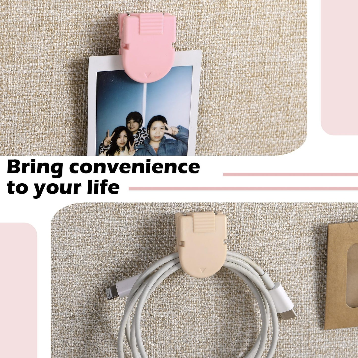 Feifeiya 25 Pcs Cubicle Clips Fabric Panel Cubicle Accessories Fabric Partition Panel Wall Clip Office Photos Wall for Notes Memos Standard Size, 40-Sheet Capacity (Pink)