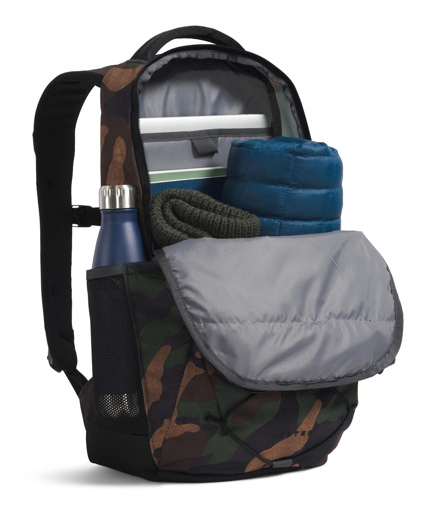 The North Face Jester Everyday Laptop Backpack - Commuter Daypack, Water Repellent, Laptop Sleeve, TNF Black Camo/TNF Black, One Size