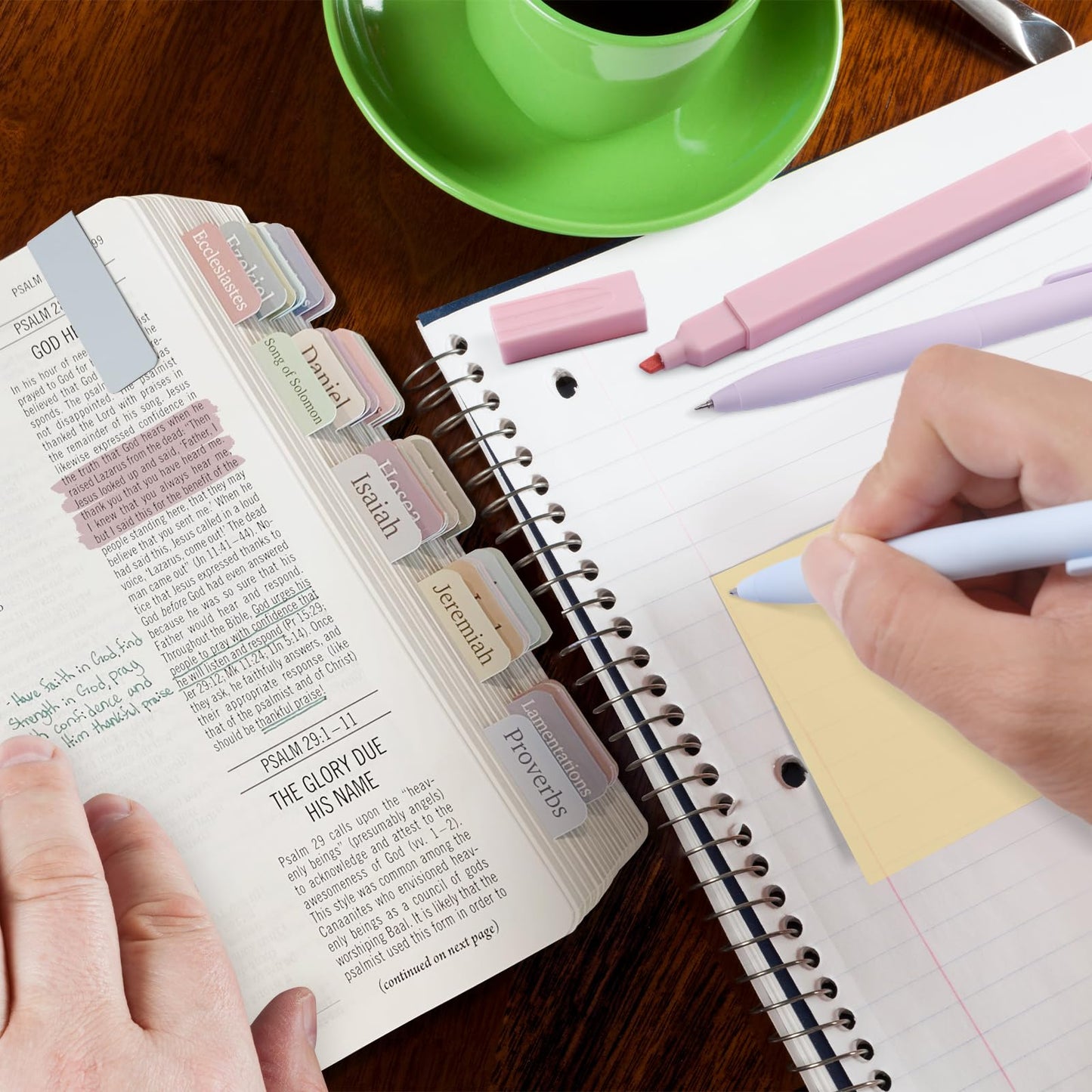 XKDOUS 44 Pcs Bible Study Supplies Journaling Kit for Women, Bible Study Kit Includes Highlighters, Pens, Tabs, Sticky Notes & More for Journaling. Great for Note-Taking, Enhancing Scripture Study