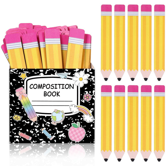 Whaline 101Pcs Back to School Spinning Sticks Pencil Flip Name Sticks with Composition Box Teacher Student Grouping Tally for Classroom Educational Learning Activities