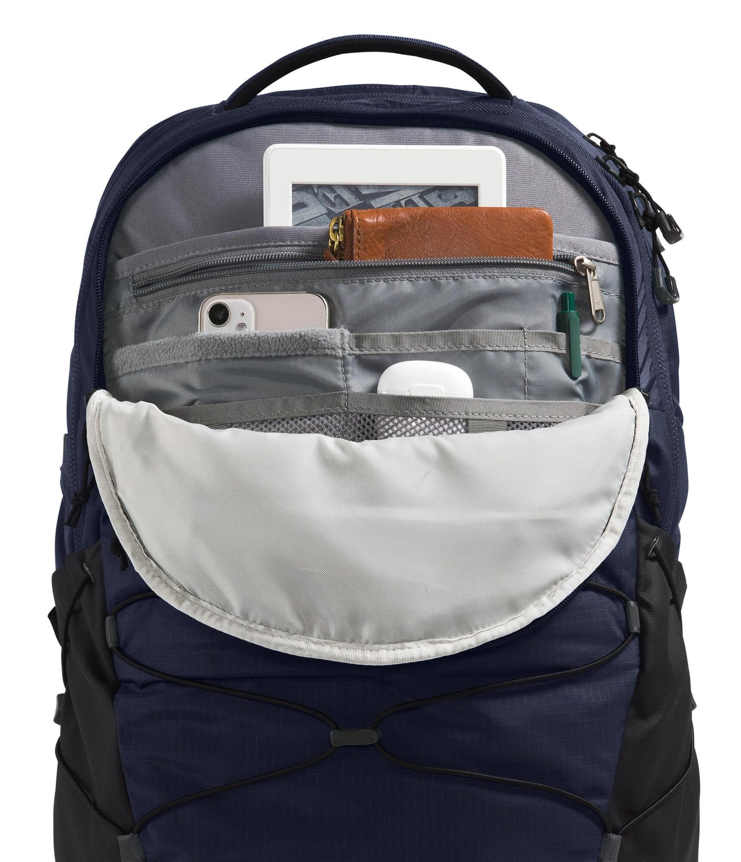 The North Face Borealis Commuter Laptop Backpack - Water Repellent, Laptop Sleeve, Large Main Compartment, TNF Navy/TNF Black-NPF, One Size