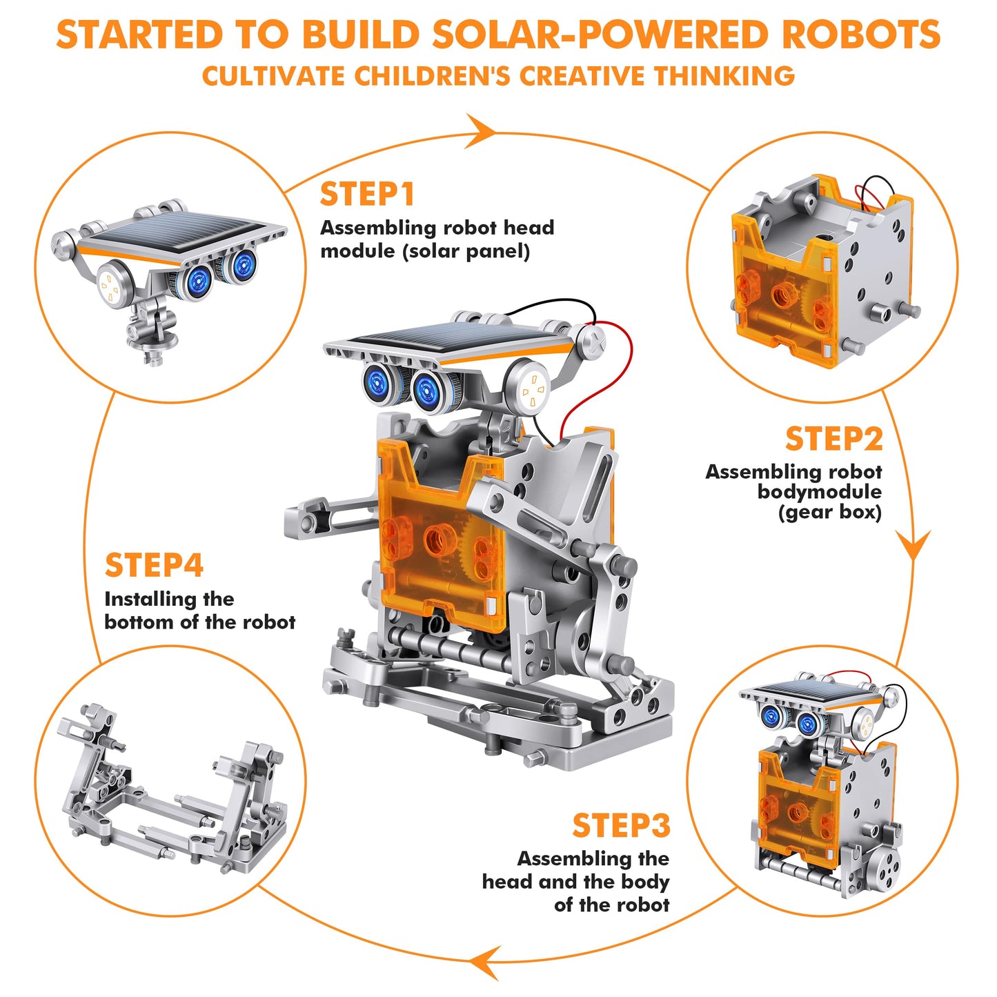 STEM 13-in-1 Education Solar Power Robots Toys for Boys Age 8+, Educational Toy DIY Science Kits for Kids, Building Experiment Robotics Set Birthday Gifts for 8+ Years Old Boys and Girls