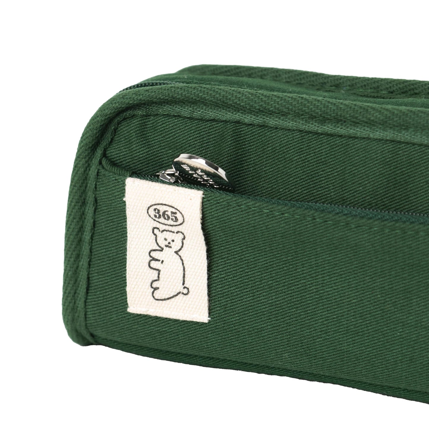 brunch brother Daily Green Pencil Case, Large Capacity Pencil Pouch with Ample Storage, Simple Design for Students and Professionals