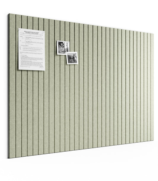 Bumusty Large Cork Board Alternative-48 x 36" Felt Bulletin Board Tiles, with 30 Pushpins, 70 Adhesive Tabs, Fine-Stripe 12-Pack, Cork Boards for Office Push Pin Board Felt Board-Sage