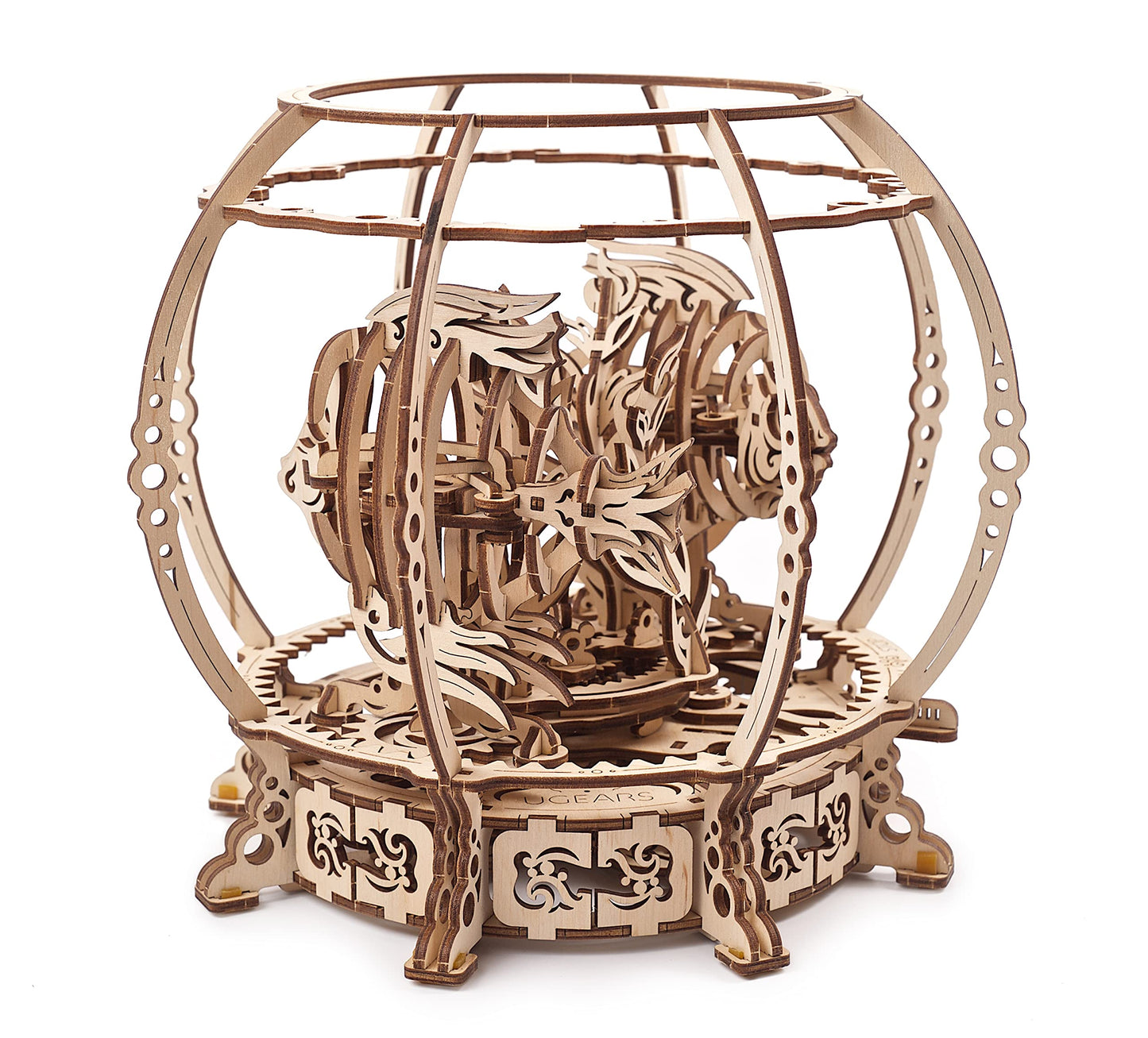 UGEARS Aquarium 3D Wooden Puzzles for Adults - Wooden Model Kits for Adults Mechanical Aquarium Puzzles for Adult Unique Wooden Puzzle Brain Teaser, Hobby Set Home Decoration