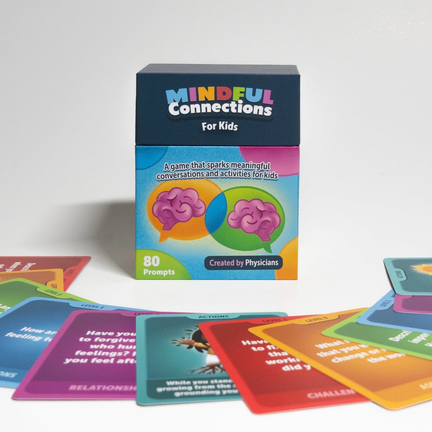 Mindful Connections for Kids – 80 Fun Conversation and Activity Cards to Build Emotional Intelligence and Social Skills, Created by Doctors, Ideal for Families, Therapists, and Classrooms, Ages 5+