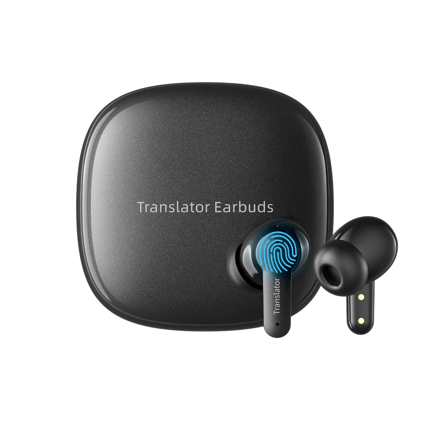 ANFIER Offline AI Translator Earbuds M3 Language Translator Device Translation Earbuds Real Time Support 144 Languages No Subscription Required (with Lifetime Free Offline Translation Black)