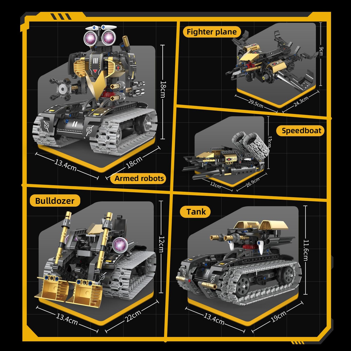 LNANZTCX 5-in-1 RC Robot Building Kit for Kids, APP & Remote Control STEM Robotics Technic Coding Robotic Toys, Erector Set with 323 Pcs, Educational Toy for Boys Girls Age 8 9 10 11 12 13 14+